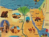 Egypt Postcard of map of Egypt