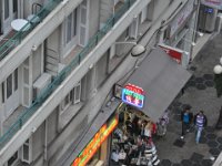 DSC_5998 View of Fast Food shop from Le Meridien hotel -- A visit to Nice (Provence-Alpes-Côte d'Azur, France) -- 19 April 2013