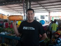 DSC_9931 Robert showing his big fruit (papaya) -- Tumbaco Farmer's Market (Tumbaco, Ecuador) - 27 December 2015